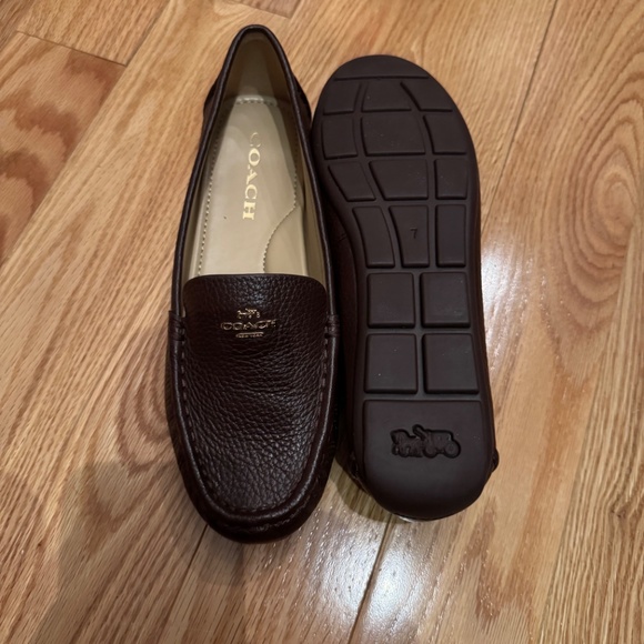 NWOT Coach Women's Marley Dark Brown Leather Driver Loafers - Size 7 - Picture 4 of 7